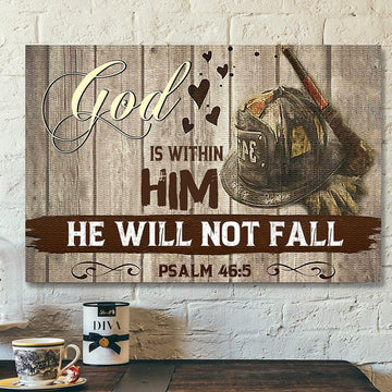 Canvas Christian Art Scripture Wall Art He Will Not Fall Poster