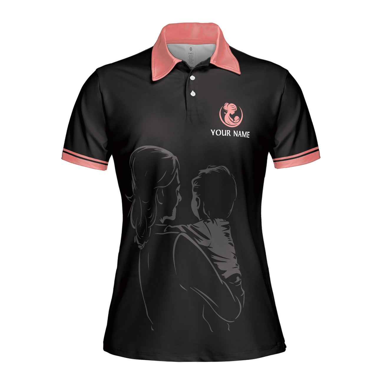 Custom Polo Shirt Name All The Mother Best Friend Black For Mom Adult