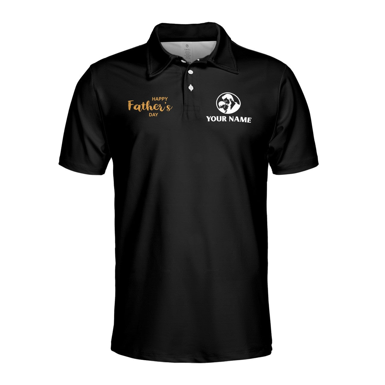 Custom Polo Shirt Name Great Dad Great Adventure Black 3D Adult