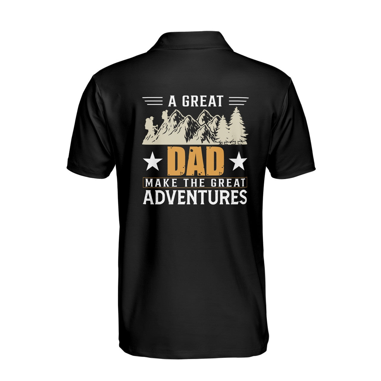 Custom Polo Shirt Name Great Dad Great Adventure Black 3D Adult