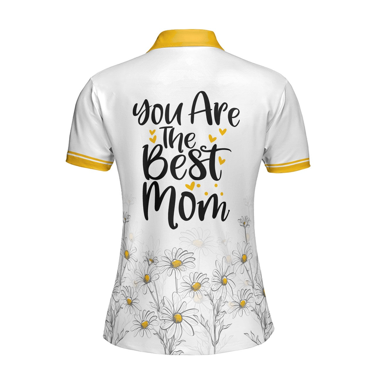 Custom Polo Shirt Name You Are The Best Mom Floral Pattern White Adult