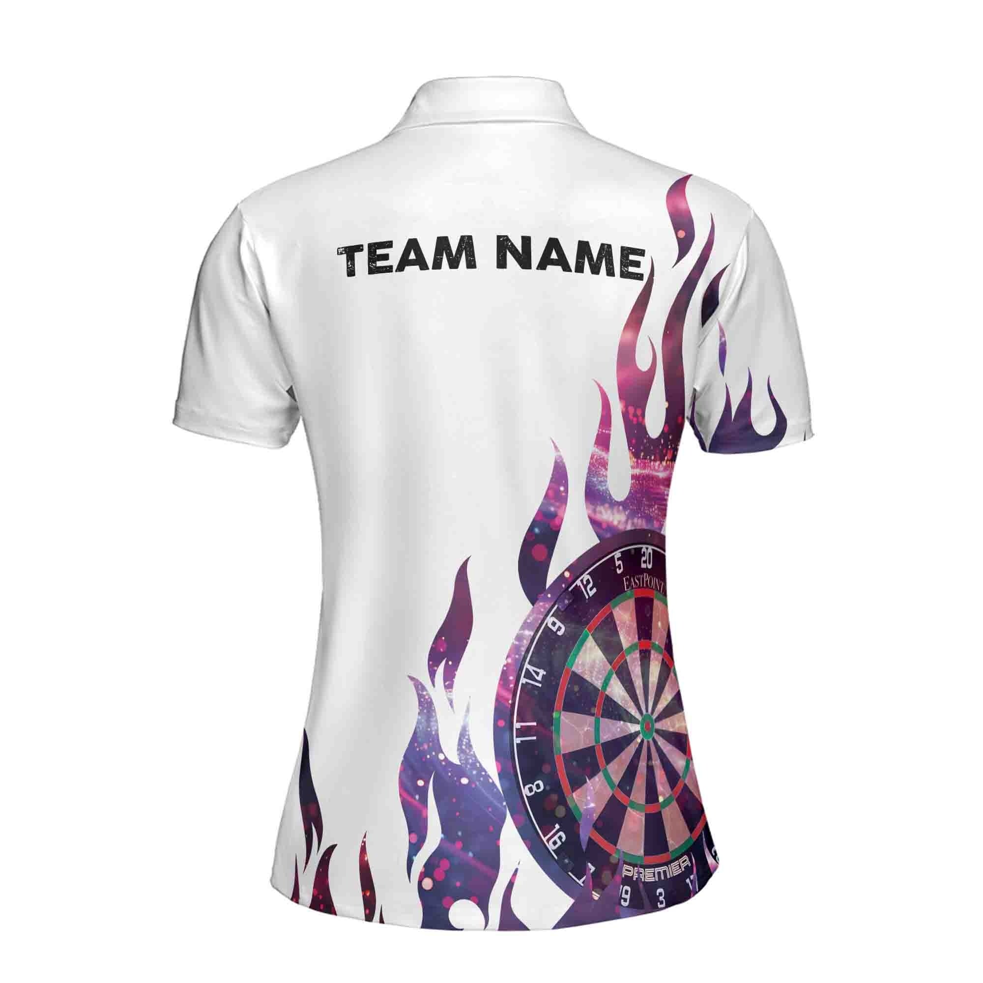 Custom Darts Polo Shirt On Fire Spankle Pattern Adult