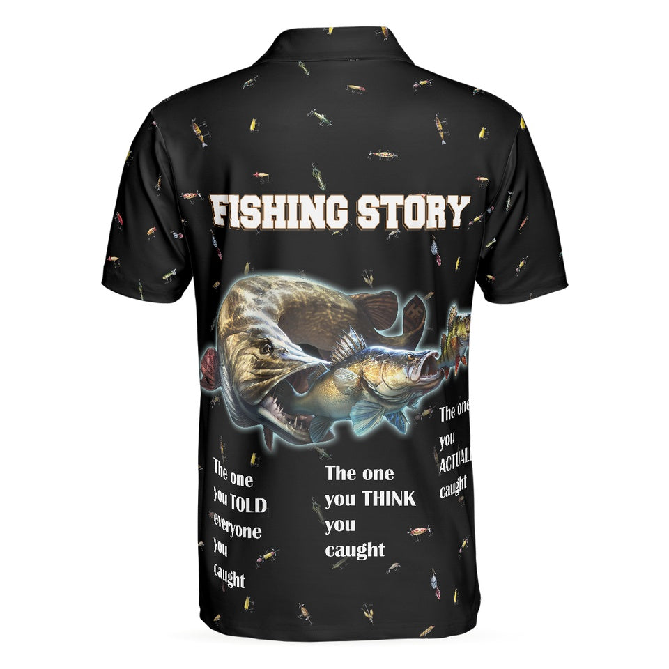 Fishing Polo Shirt Funny Fishing Story Life Is Full Of Choices Pattern Adult