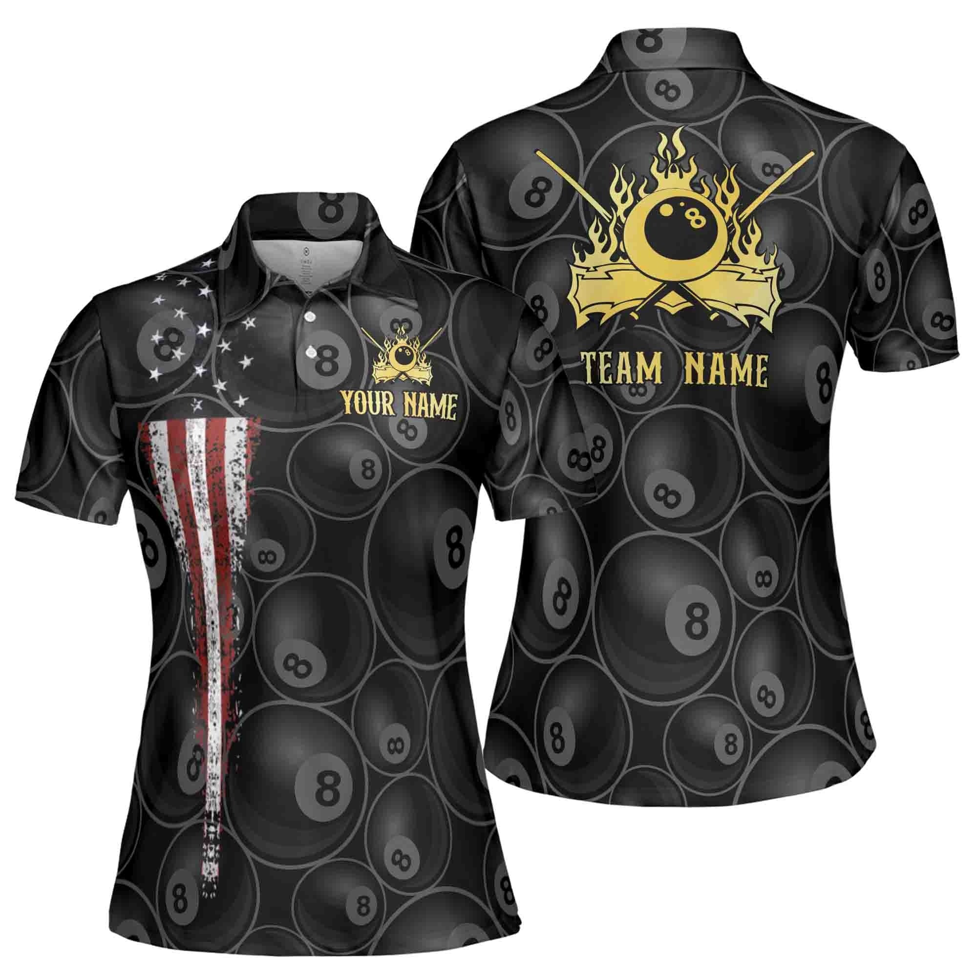 Custom Billiards Polo Shirt Name And Team Pool Club 3D Women
