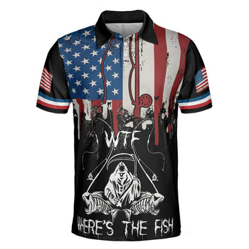 Fishing Polo Shirt Want Me Fishes Fear Me White Version Best Fishing Adult