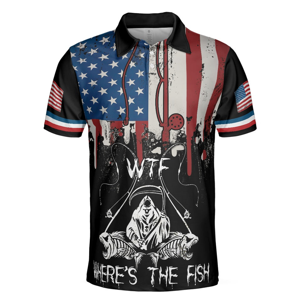 Fishing Polo Shirt Want Me Fishes Fear Me White Version Best Fishing Adult